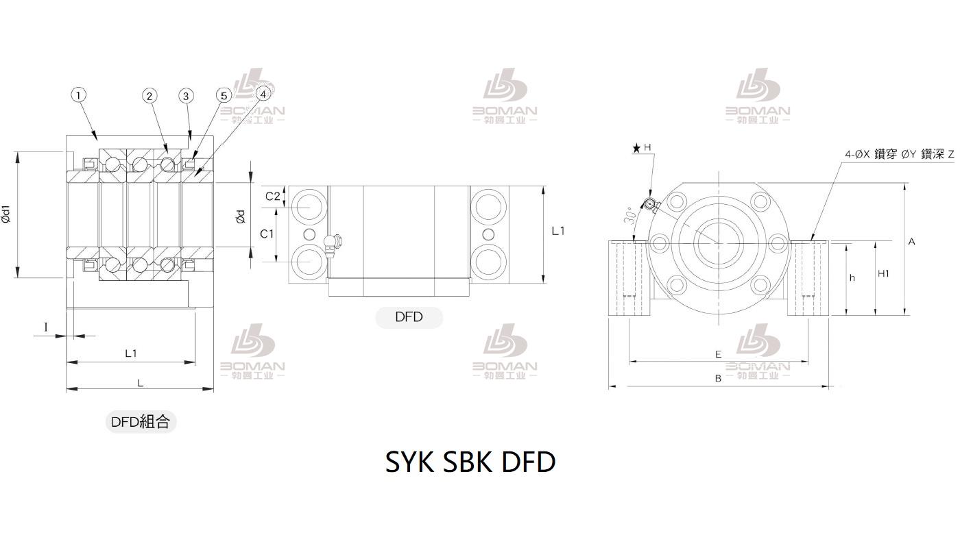 SYK FKA20L syk丝杆固定端和支撑端